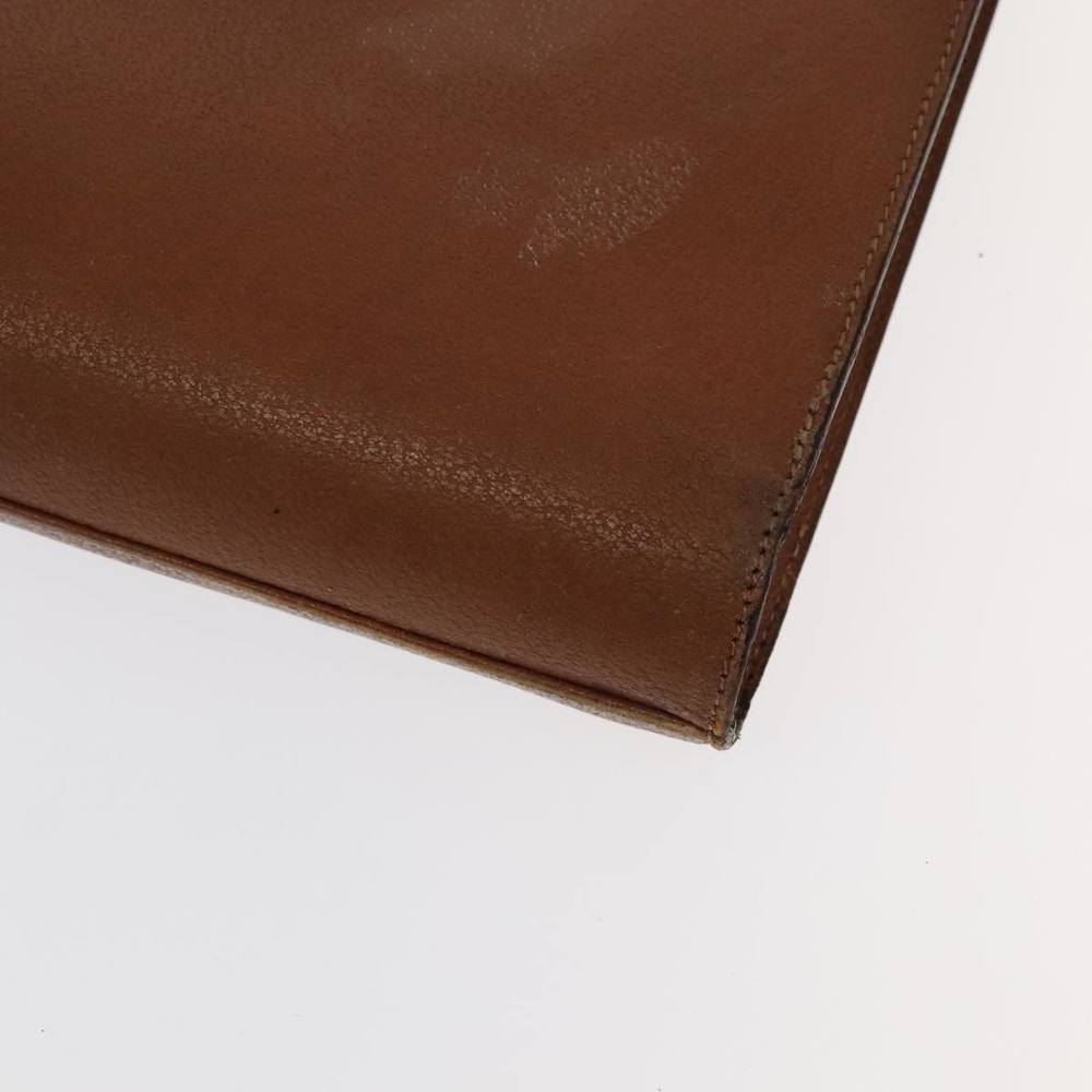 GUCCI Bamboo Business Bag Leather Brown Gold 1529593675 Auth ti2591 - Picture 12 of 16